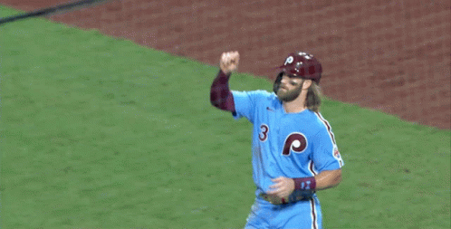 Bryce Harper Baseball Air Writing GIF