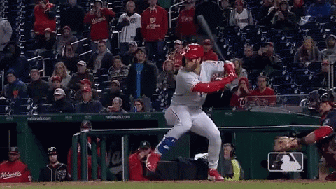 Bryce Harper Hitting Ball GIF