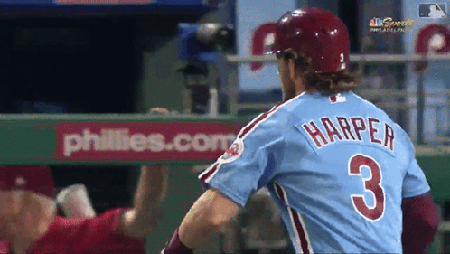 Bryce Harper Jersey Number Three GIF