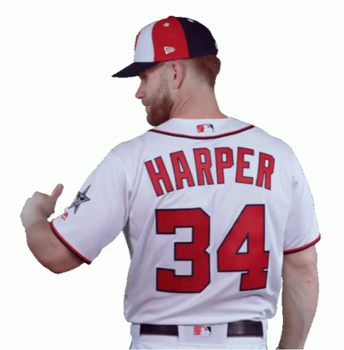 Bryce Harper Jersey Thirty Four GIF