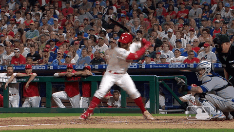Bryce Harper Phillies Bat Swing GIF