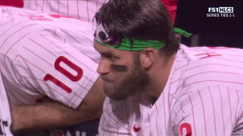 Bryce Harper Raising Two Finger GIF