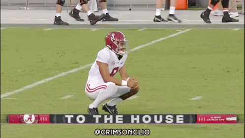 Bryce Young On The Field Sitting GIF