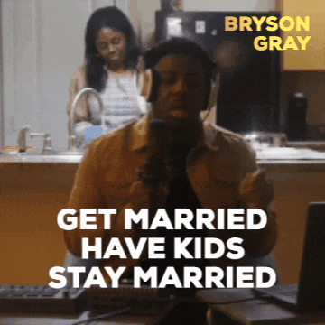 Bryson Gray Says Get Married Have Kids Stay Married In Front Of A Microphone GIF