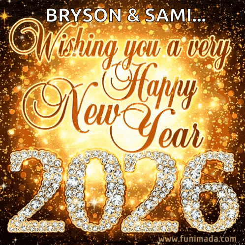 Bryson & Sami Wishing You A Very Happy New Year GIF