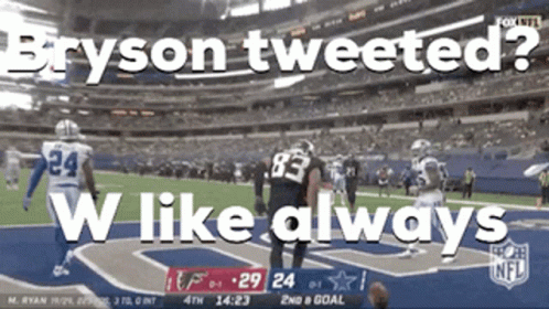 Bryson Tweeted W Like Always During A Football Game On Fox GIF