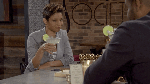 Brytni Sarpy Cheers Margarita GIF