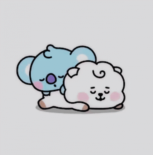 Bt21 Koya And Rj Having Cozy Naptime GIF