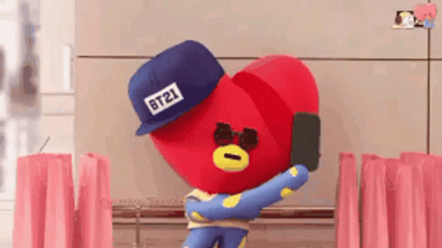 Bt21 Mang And Tata Cheering GIF