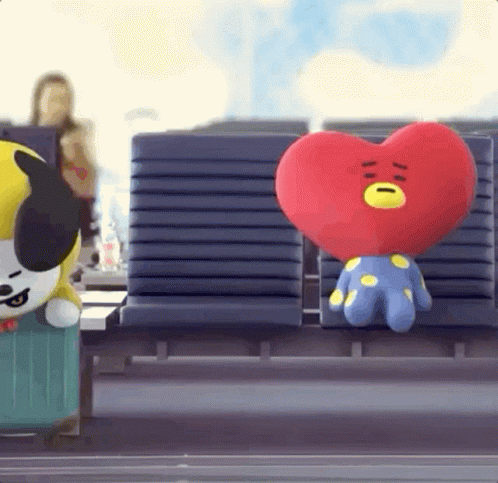 Bt21 Chimmy And Tata Bench Time Together GIF