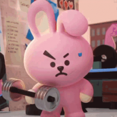 Bt21 Cooky Doing Workout GIF