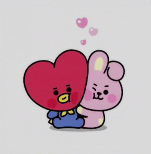 BT21 Cooky And Tata Hug GIF