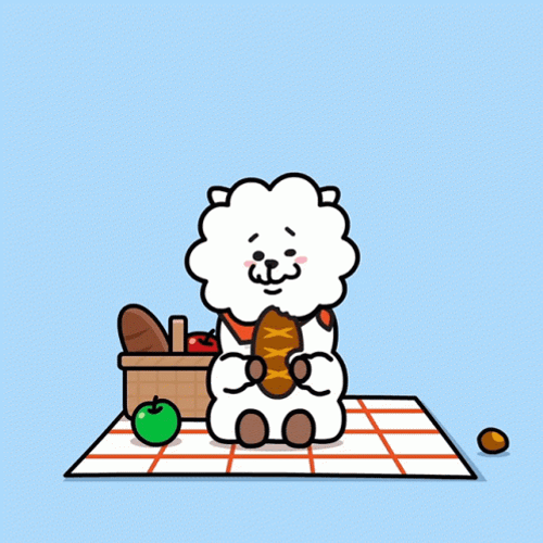 Bt21 RJ Enjoying Picnic Time GIF