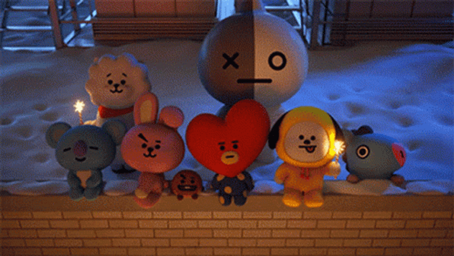 BT21 Sparkling Nighttime Festivities GIF