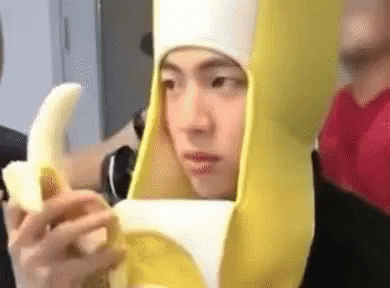 Bts Jin Eating Banana Cat Meme GIF