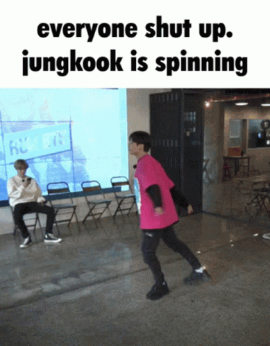 Bts Jungkook Spinning Shut Up GIF