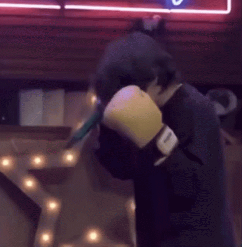 Bts Kim Taehyung Punching Air GIF