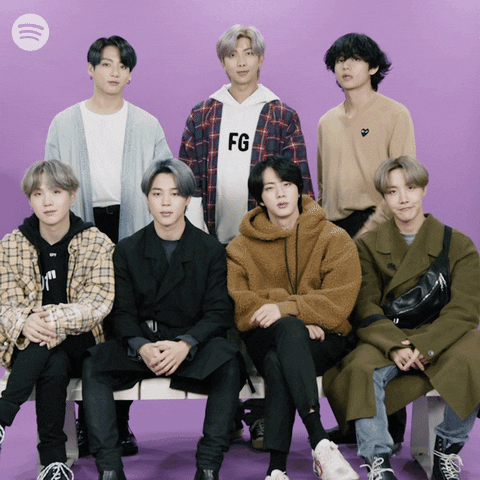 Bts Spotify 7 Hand Gesture GIF