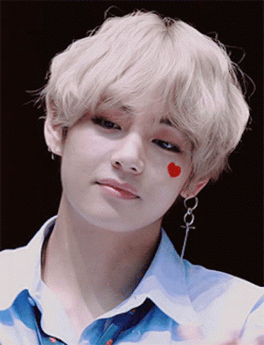 Bts V Kim Taehyung Heart Tattoo Face GIF Bts V Kim Taehyung Heart Tattoo Face GIF
