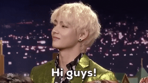 Bts V Kim Taehyung Hi Tonight Show GIF