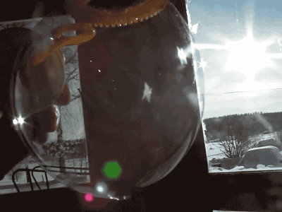 Bubble Freezing Slowly GIF