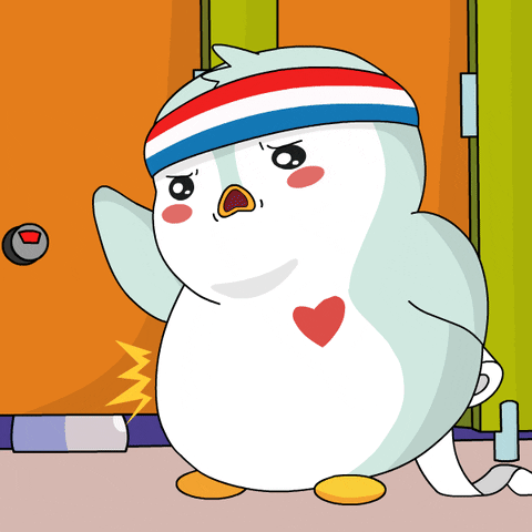 Bubble Guts Penguin Tummy Hurting GIF