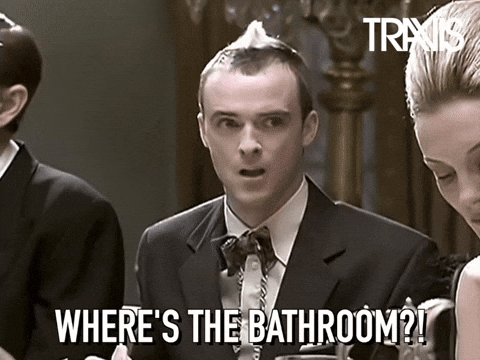 Bubble Guts Where's The Bathroom GIF
