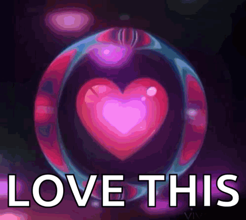 Bubble With Heart Saying Love This GIF