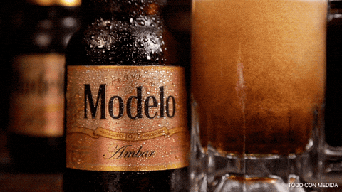 Bubbles Forming From Modelo Beer GIF