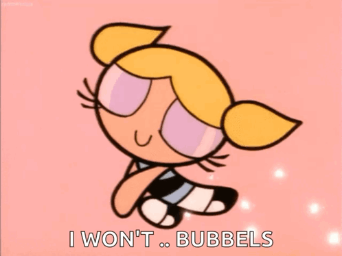 Bubbles From Powerpuff Girls Saying I Won't GIF