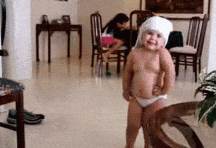 Bubbly Chubby Kid Happy Dancing GIF