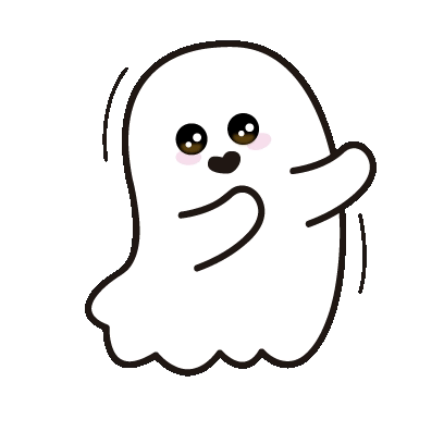 Bubbly Cute Ghost Dancing GIF
