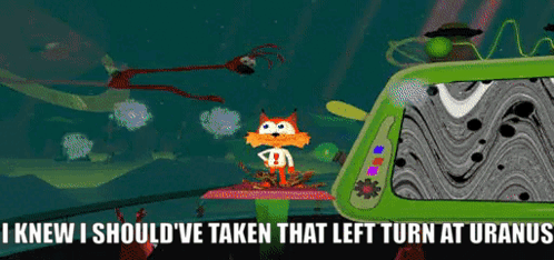 Bubsy Left Turn At Uranus GIF