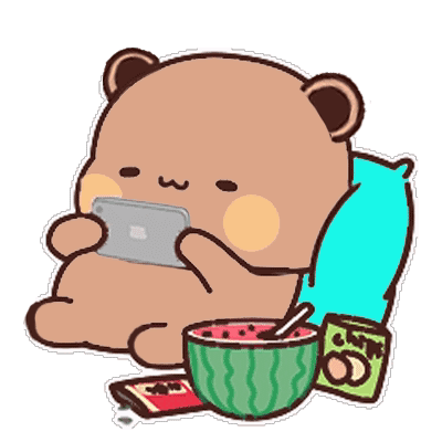 Bubu Bear Playing Phone Im Chill GIF