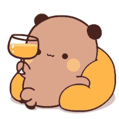 Bubu Dudu Bevo Drink Sticker GIF