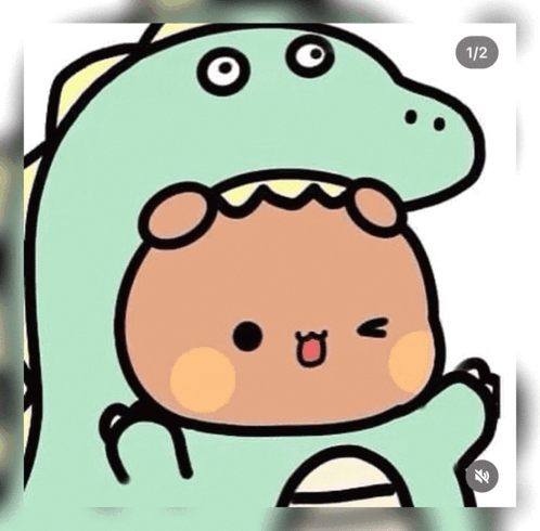 Bubu Dudu Dinosaur Costume GIF