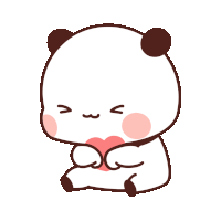 Bubu Holding And Squeezing A Heart Bubu Dudu Love Sticker GIF