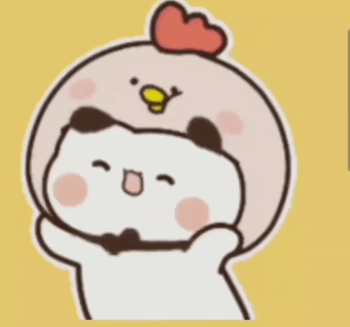 Bubu Wears Chicken Costume GIF