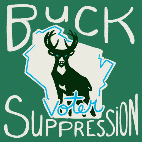 Buck Voter Suppression Poster With Deer