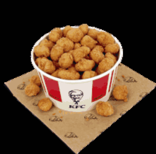 Bucket Of KFC Popcorn Chicken GIF