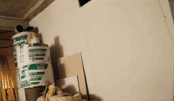 Bucket Stack With Green And White Label A GIF