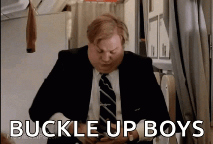 Buckle Up Boys Flight Attendant GIF