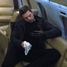 Bucky Cleaning His Hands GIF