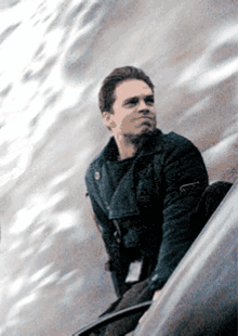 Bucky Riding On Car Top GIF