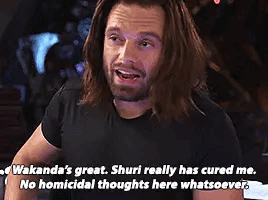 Bucky Scratching Himself With A Knife GIF