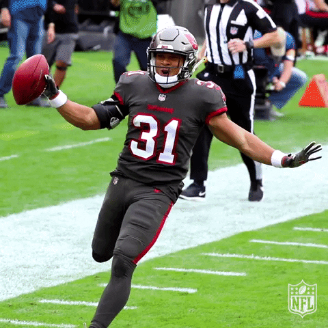Bucs Antoine Winfield Jr Running Holding Pigskin GIF