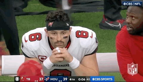 Bucs Baker Mayfield Deciding To Play Or Not GIF