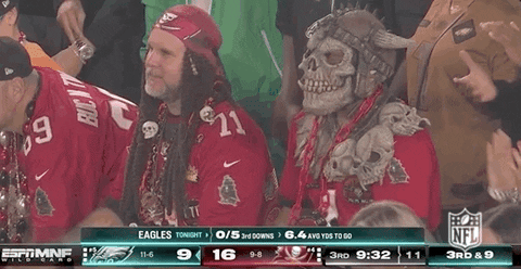Bucs Fan Wearing Geel GIF