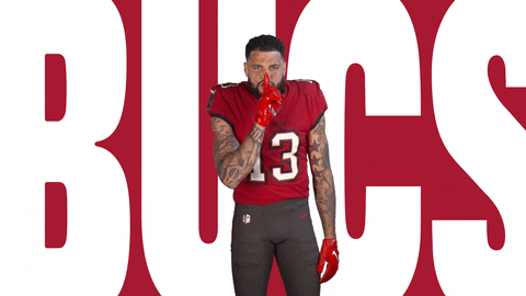 Bucs Mike Evans Quiet Hand Sign GIF