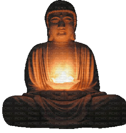 Buddha Light Emitting From Chest Image GIF